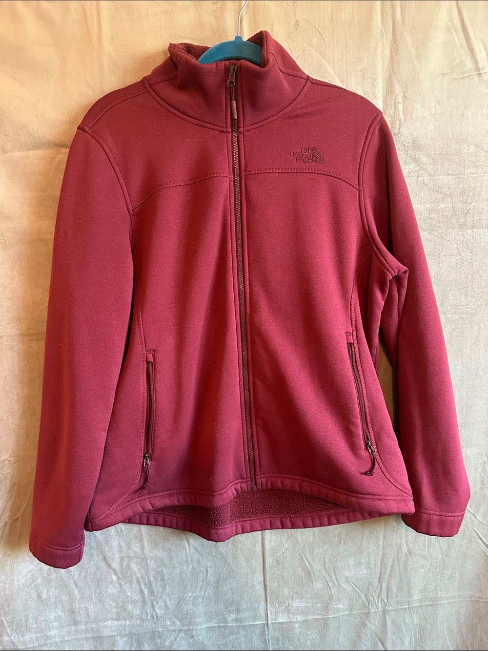 #927 The North Face Burgundy Full-Zip Utility Jacket